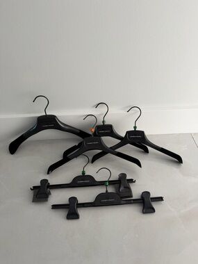 Rare Elisabetta Franchi Black Plastic Clothing Hangers - Set of 6 PRICED TO SELL